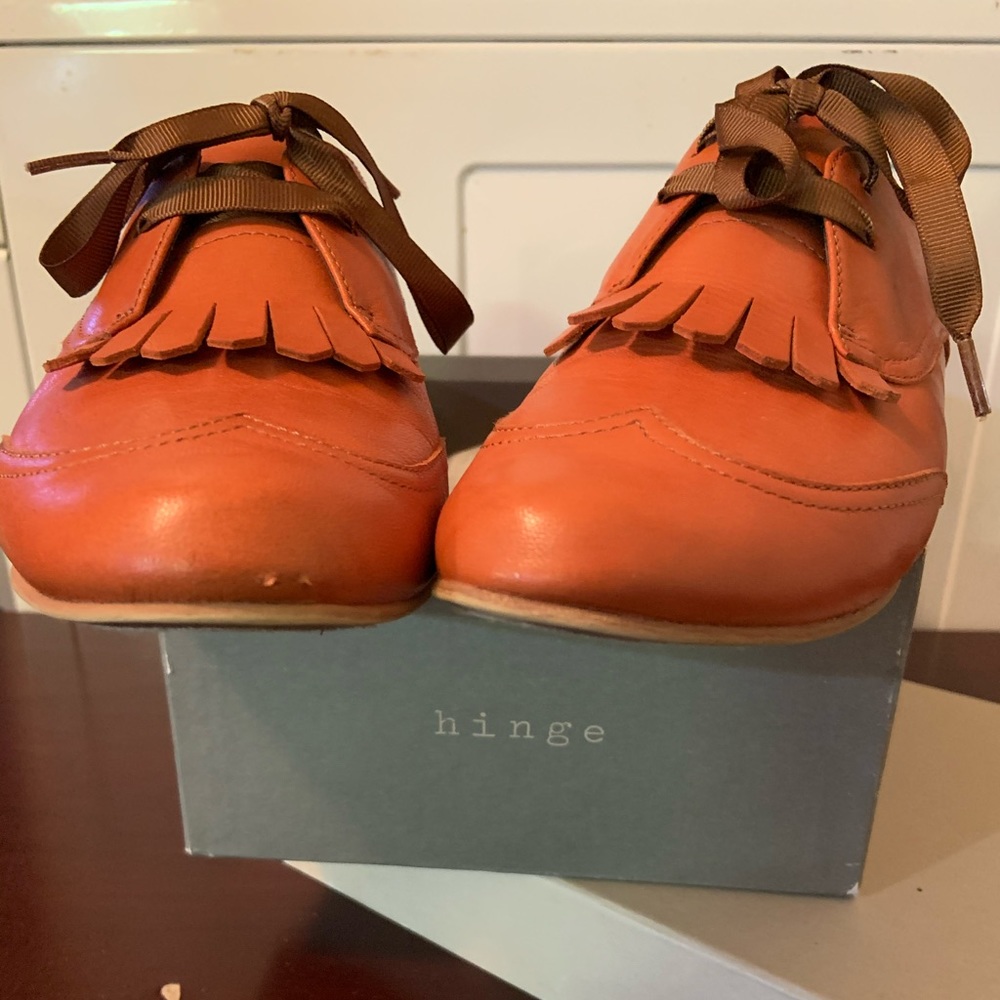 Orange Hinge flats purchased at Nordstrom